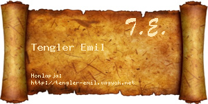 Tengler Emil névjegykártya